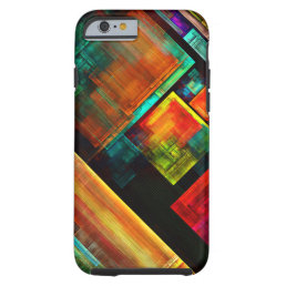 Colorful Squares Modern Abstract Art Pattern #04 Tough iPhone 6 Case