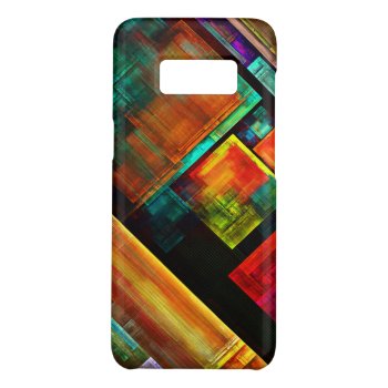 Colorful Squares Modern Abstract Art Pattern #04 Case-mate Samsung Galaxy S8 Case by OniArts at Zazzle