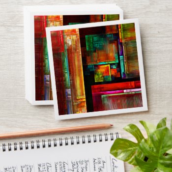 Colorful Squares Modern Abstract Art Pattern #04 Envelope by OniArts at Zazzle