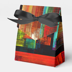 Colorful Squares Modern Abstract Art Pattern #04 Favor Boxes