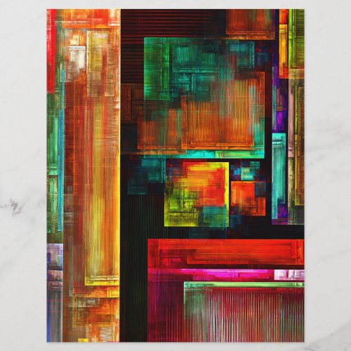 Colorful Squares Modern Abstract Art Pattern 04 Flyer