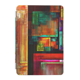 Colorful Squares Modern Abstract Art Pattern #04 iPad Mini Cover