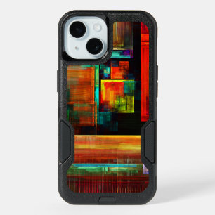 Colorful Squares Modern Abstract Art Pattern #04 iPhone 15 Case