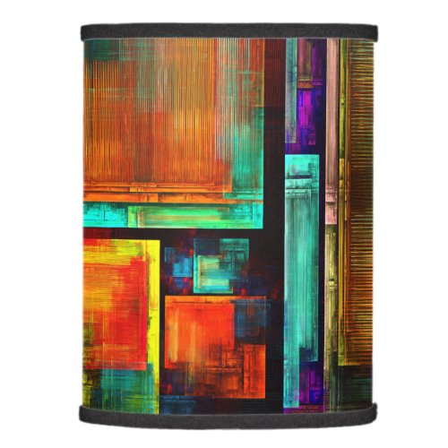 Colorful Squares Modern Abstract Art Pattern 04 Lamp Shade