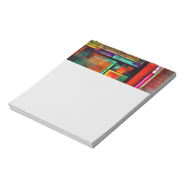 Colorful Squares Modern Abstract Art Pattern #04 Notepad (Rotated)