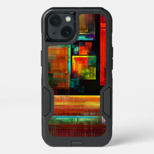 Colorful Squares Modern Abstract Art Pattern #04 iPhone 13 Case