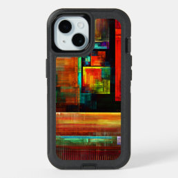 Colorful Squares Modern Abstract Art Pattern #04 iPhone 15 Case