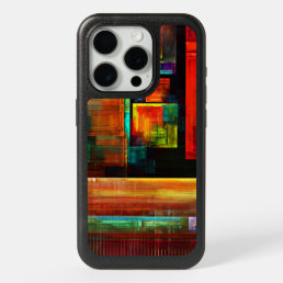 Colorful Squares Modern Abstract Art Pattern #04 iPhone 15 Pro Case