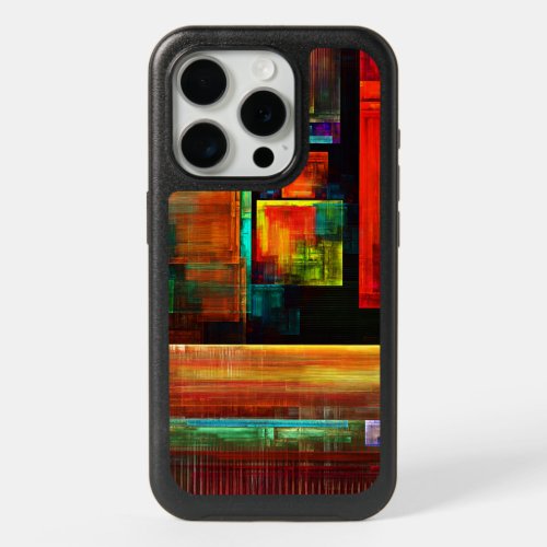 Colorful Squares Modern Abstract Art Pattern 04 iPhone 15 Pro Case