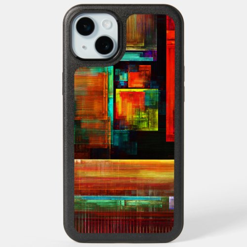 Colorful Squares Modern Abstract Art Pattern 04 iPhone 15 Plus Case