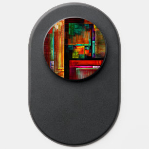 Colorful Squares Modern Abstract Art Pattern #04 PopSocket