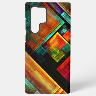 Colorful Squares Modern Abstract Art Pattern #04 Samsung Galaxy S22 Ultra Case