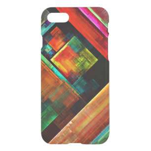 Colorful Squares Modern Abstract Art Pattern #04 iPhone SE/8/7 Case