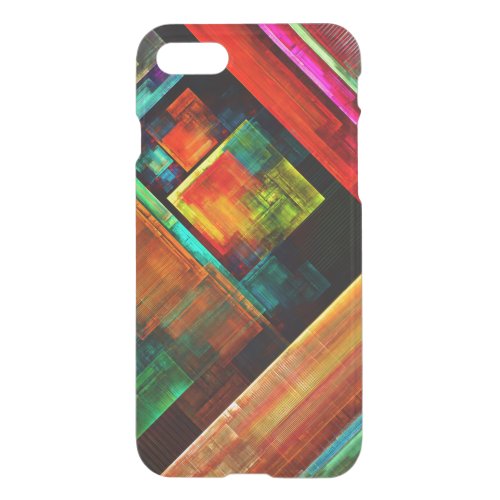 Colorful Squares Modern Abstract Art Pattern 04 iPhone SE87 Case