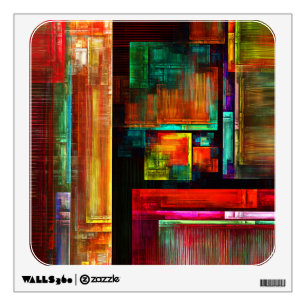 Colorful Squares Modern Abstract Art Pattern #04 Wall Decal