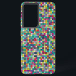 Colorful squares mosaic geometric pattern samsung galaxy s21  case<br><div class="desc">Colorful small squares mosaic seamless geometric pattern.</div>