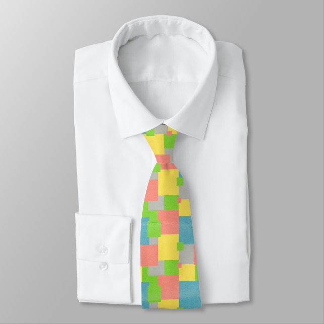 Colorful Squares Neck Tie (Tied)