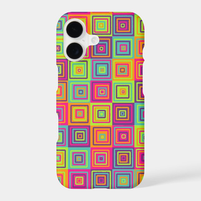 Colorful Squares Pattern Case-Mate iPhone Case (Back)