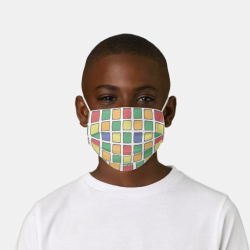 Colorful Squares Pattern Childrens Kids Kids Cloth Face Mask
