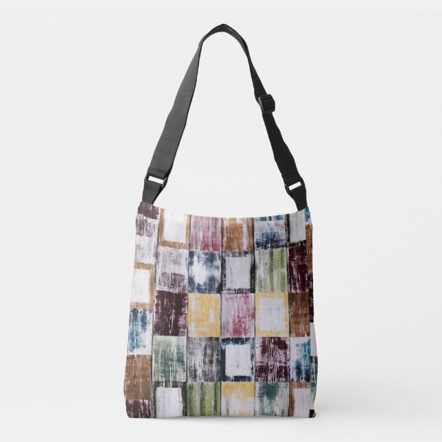 Colorful  squares pattern crossbody bag (Front)