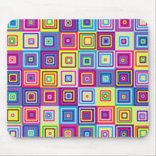 Colorful Squares Pattern Mouse Pad