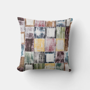 Colorful  squares pattern outdoor pillow