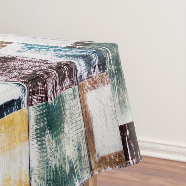 Colorful  squares pattern tablecloth (In Situ)