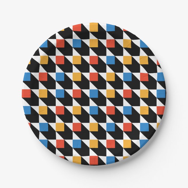 Colorful Squares Plates (Front)