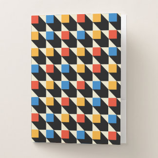 Colorful Squares Pocket Folder