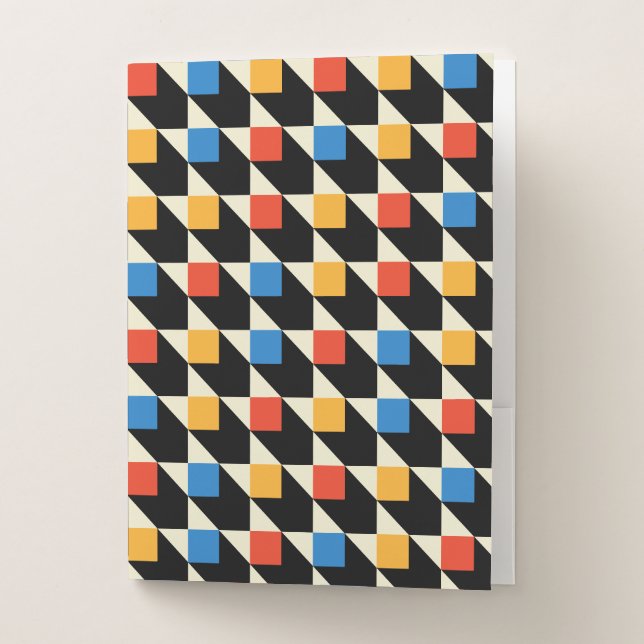 Colorful Squares Pocket Folder (Front)
