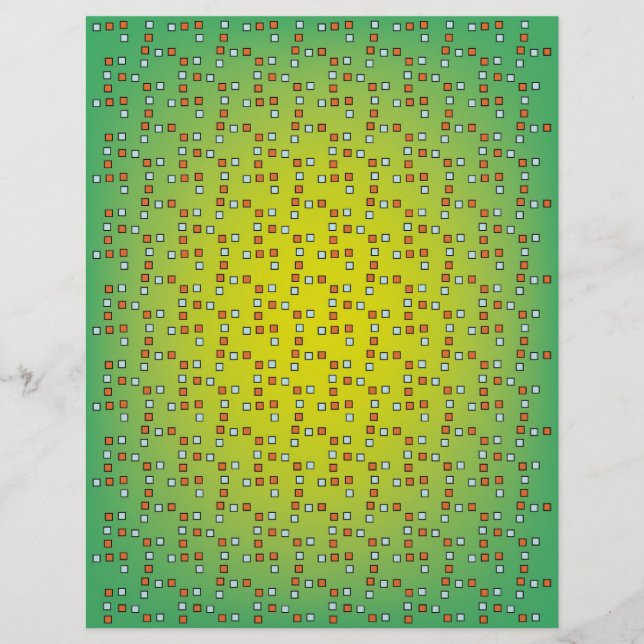 Colorful squares scrapbook paper (Front)