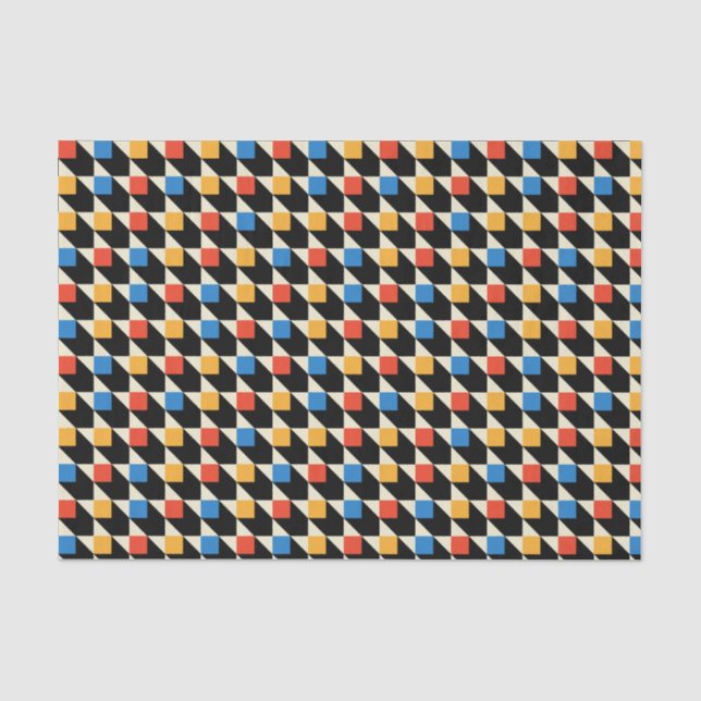 Colorful Squares Tissue Paper (Front)