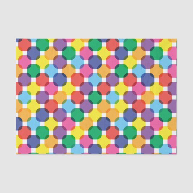 Colorful Squares  Tissue Paper (Front)
