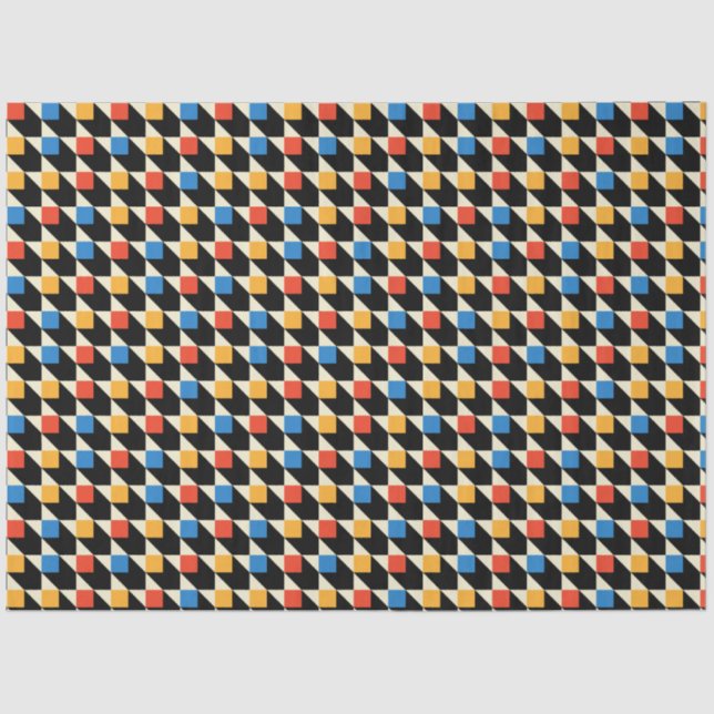Colorful Squares Tissue Paper (Front)