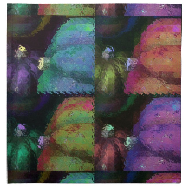Colorful Squash Quilt Cloth Napkin (Front)