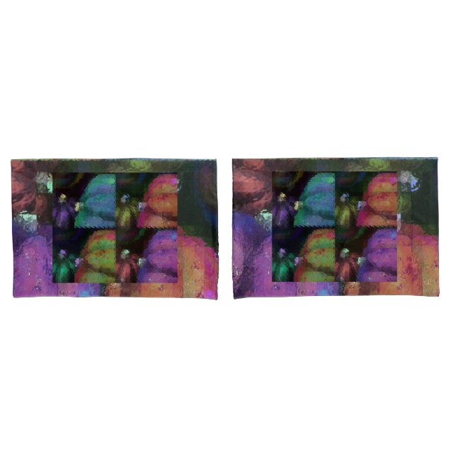 Colorful Squash Quilt Pillowcase (Front-Set)