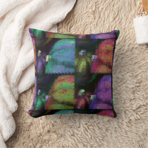 Colorful Squash Quilt Throw Pillow