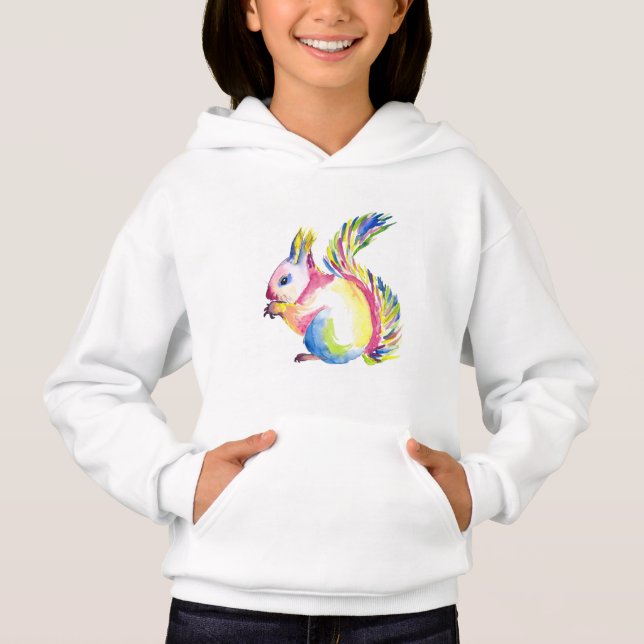colorful squirrel hoodie (Front)