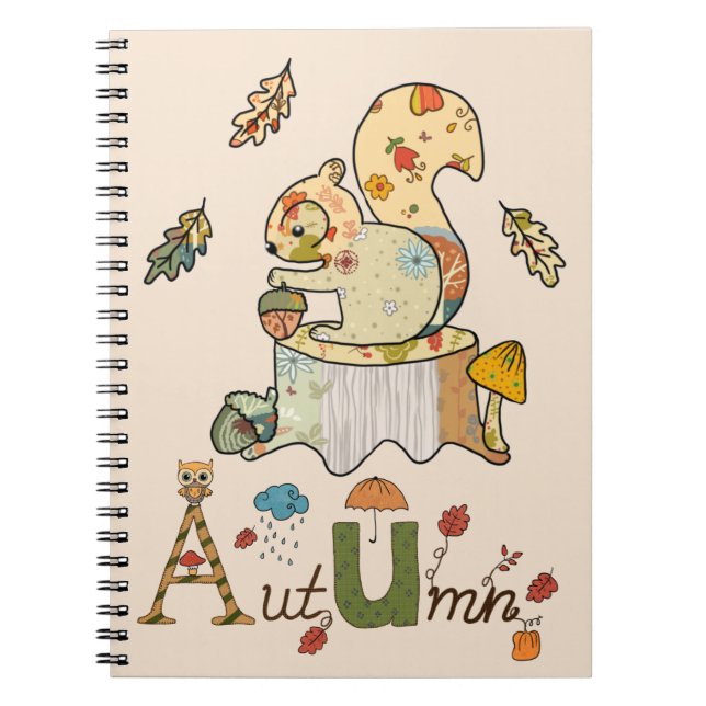 colorful squirrel notebook (Front)