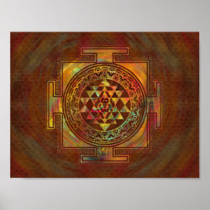Colorful Sri Yantra / Sri Chakra Poster