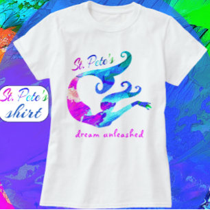 Colorful St. Pete's Florida Mermaid Dream T-Shirt