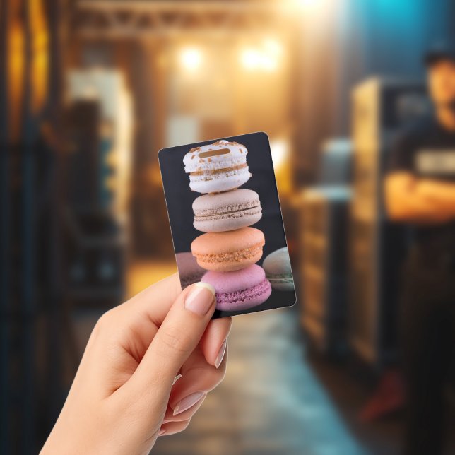 Colorful stack of French Macarons Badge (Concert)