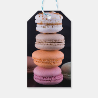 Colorful stack of French Macarons Gift Tags