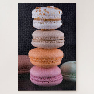 Colorful stack of French Macarons Jigsaw Puzzle
