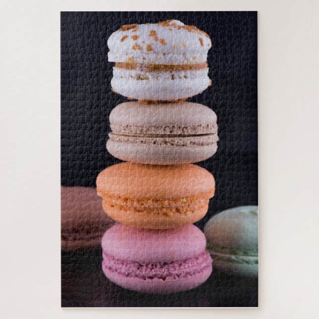 Colorful stack of French Macarons Jigsaw Puzzle (Vertical)