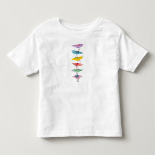 Colorful Stacked Bird Toddler T-shirt