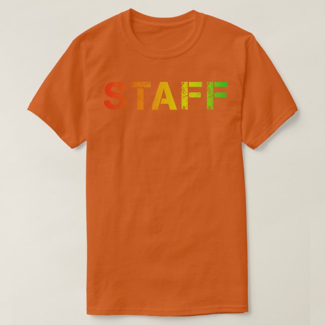 Colorful STAFF T-Shirt (Design Front)