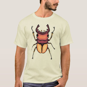 Colorful Stag Beetle Insect Art T-Shirt