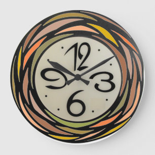 Colorful Stain Glass Pattern - Wall Clock