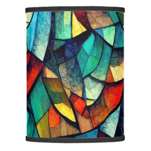 Colorful Stained Glass Abstraction Lamp Shade